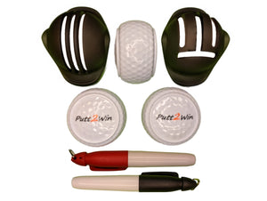 Flat Golf Ball Set with Stencils