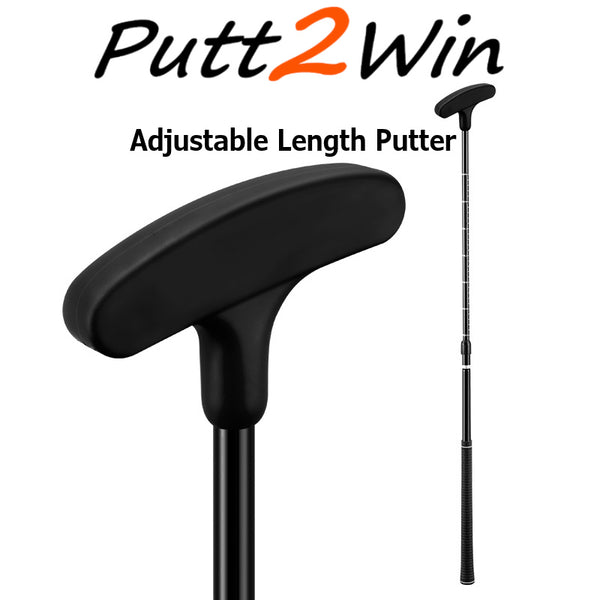 Putt2Win Adjustable Golf Putter - Junior Golf Putter with an Extendable Shaft For Kids & Adults Mini Golf & Putting Games Right or Left Handed