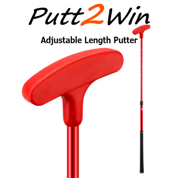 Putt2Win Adjustable Golf Putter - Junior Golf Putter with an Extendable Shaft For Kids & Adults Mini Golf & Putting Games Right or Left Handed