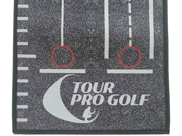 Tour Pro Golf Cool Grey Putting Mat Wooden Crystal Velvet Material Training Aid Perfect to Practice Putting Hole More Putts a Great Golf Gift