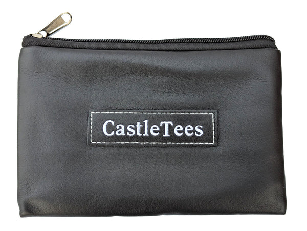 Mixed Castle Tees Zip Storage Tee Bag – 42 pcs Mixed Size Premium Bamboo Castle Golf Tees