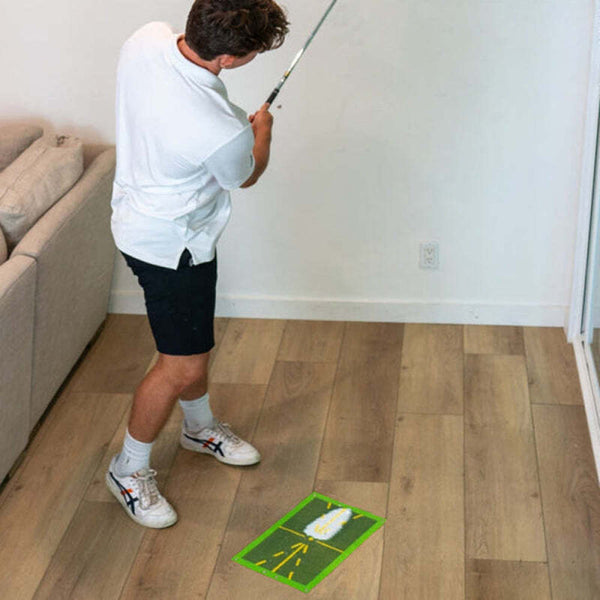 Golf Hitting Strike Mat Training Aid Swing Impact Divot Board Practice Aid