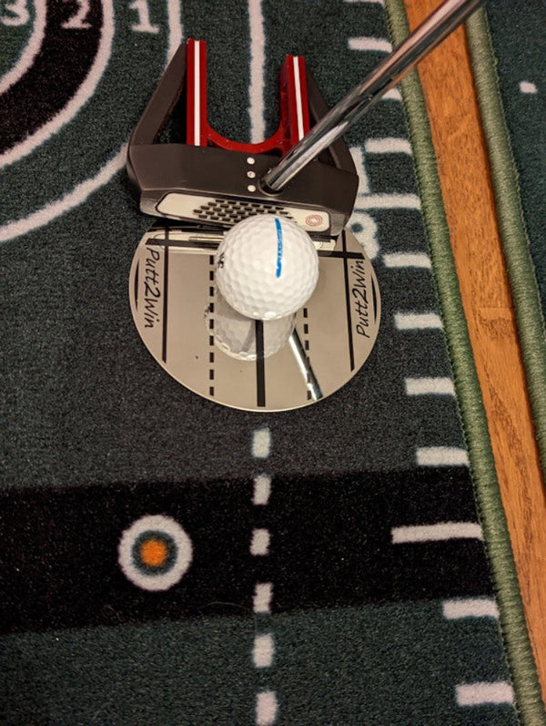 Putt2Win Putting Mat with Free Compact Putting Mirror
