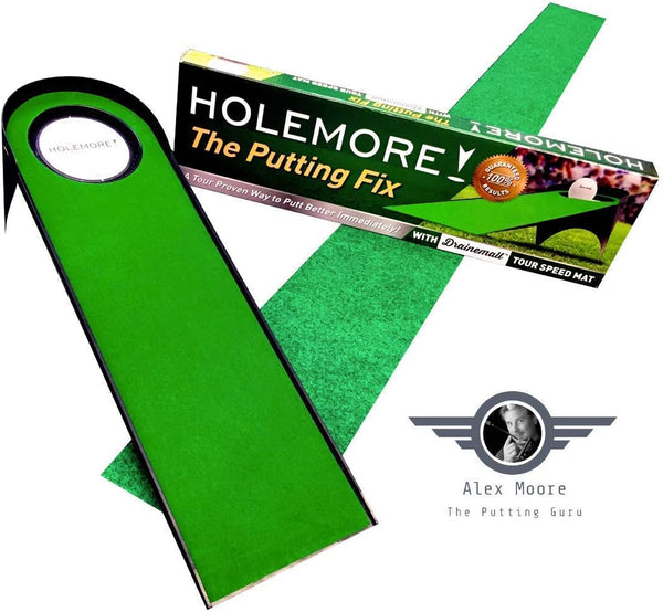 Boomerang Golf Putting Training Aids, Tour Putting Stroke Trainer, Pressure Putting Challenge, Indoor/Outdoor Golf Putting Mat + Kinetic Ball Returner - Pressure Putting Practice Anywhere, Anytime